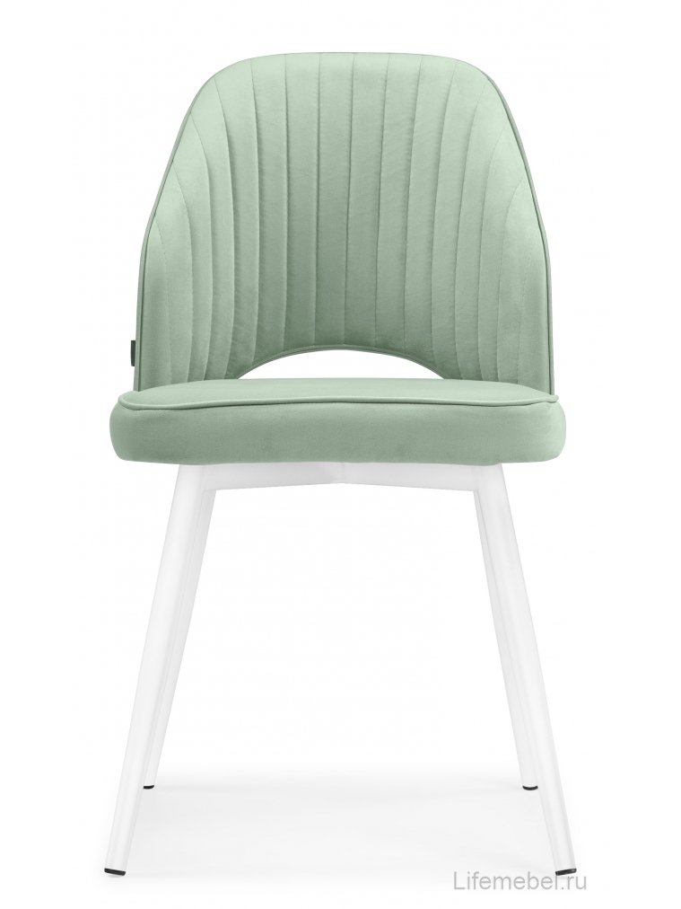 Стул на металлокаркасе Брейния velutto 14 / белый