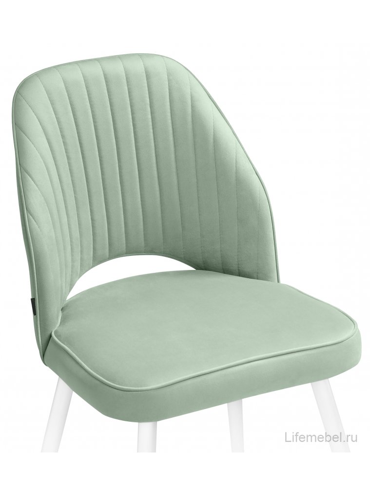 Стул на металлокаркасе Брейния velutto 14 / белый