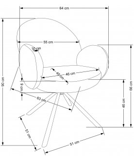 Стул на металлокаркасе Брил