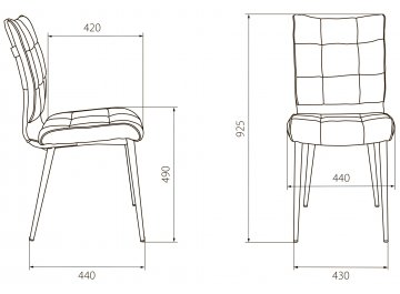 Стул на металлокаркасе Бюрократ KF-4