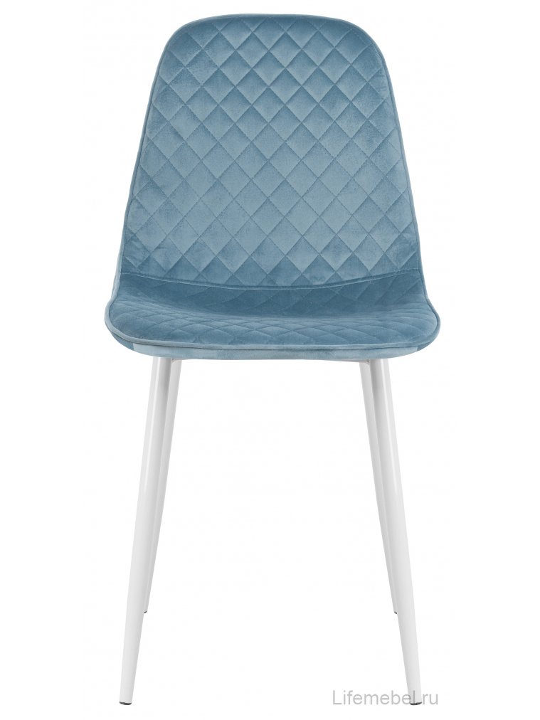 Стул на металлокаркасе Capri blue / white