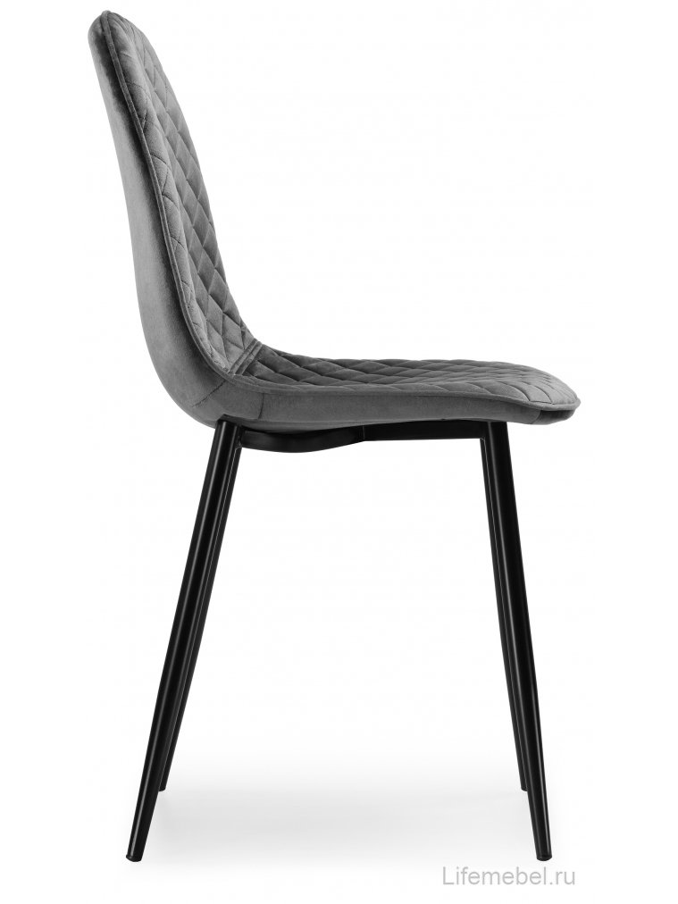 Стул на металлокаркасе Capri dark gray / black