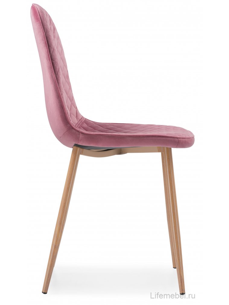 Стул на металлокаркасе Capri pink / wood