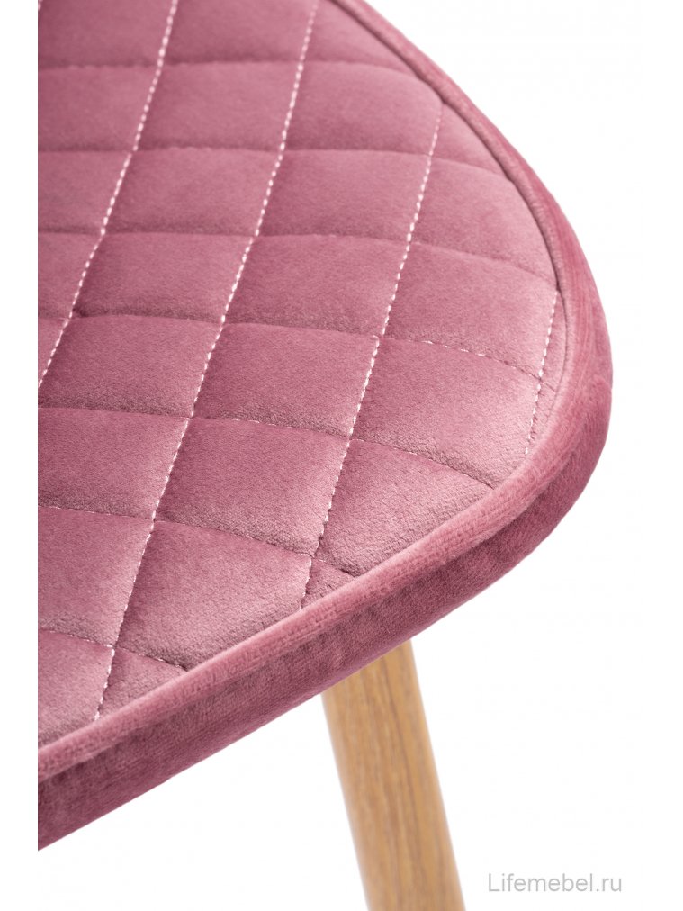 Стул на металлокаркасе Capri pink / wood