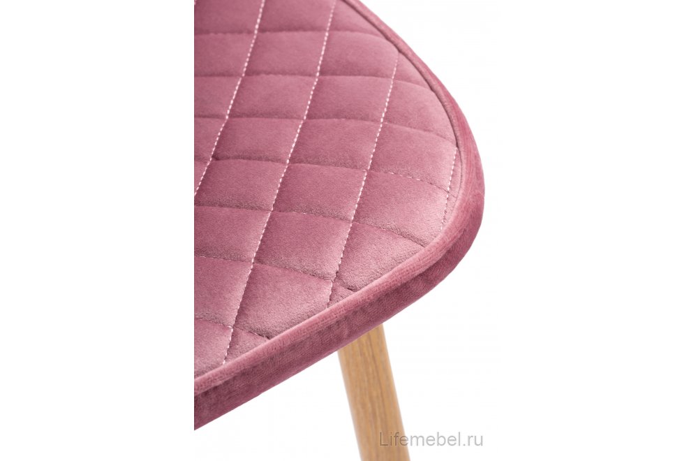 Стул на металлокаркасе Capri pink / wood