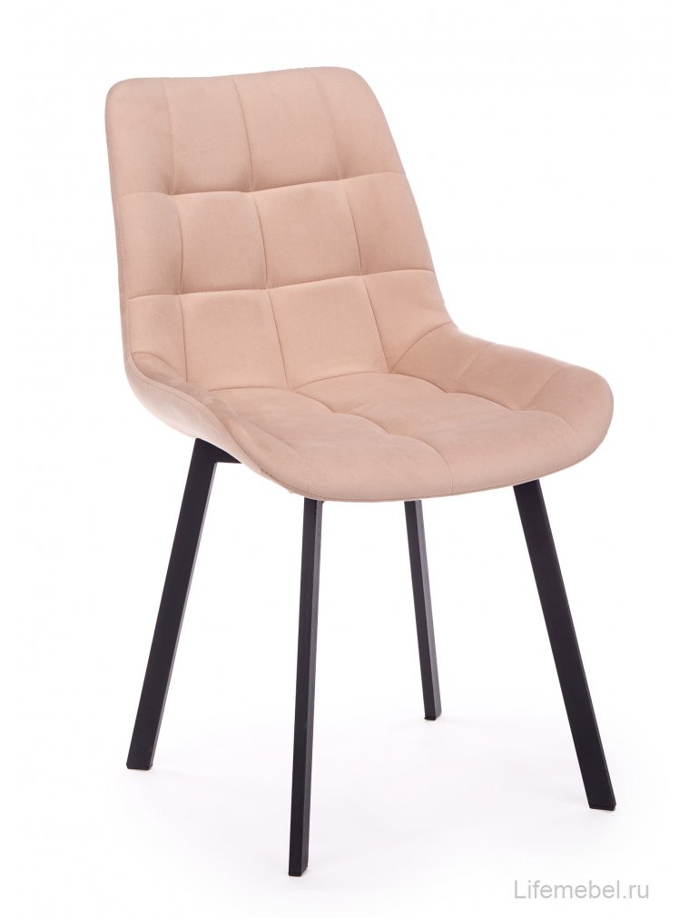 Стул на металлокаркасе Челси 360 П бежевый (zd 210) / черный