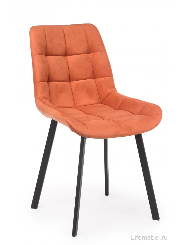 Стул на металлокаркасе Челси 360 П терракотовый (zd 432) / черный