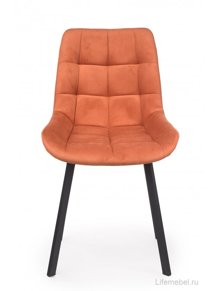 Стул на металлокаркасе Челси 360 П терракотовый (zd 432) / черный