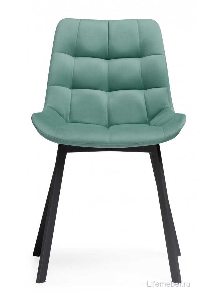 Стул на металлокаркасе Челси бирюзовый / черный