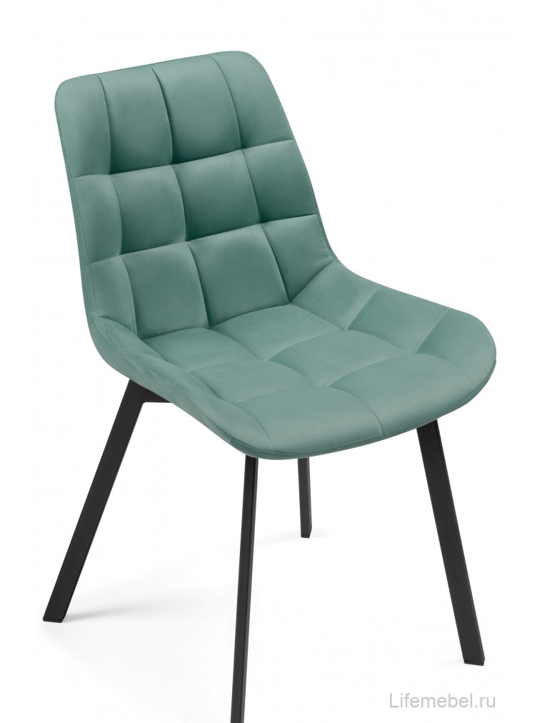 Стул на металлокаркасе Челси бирюзовый / черный