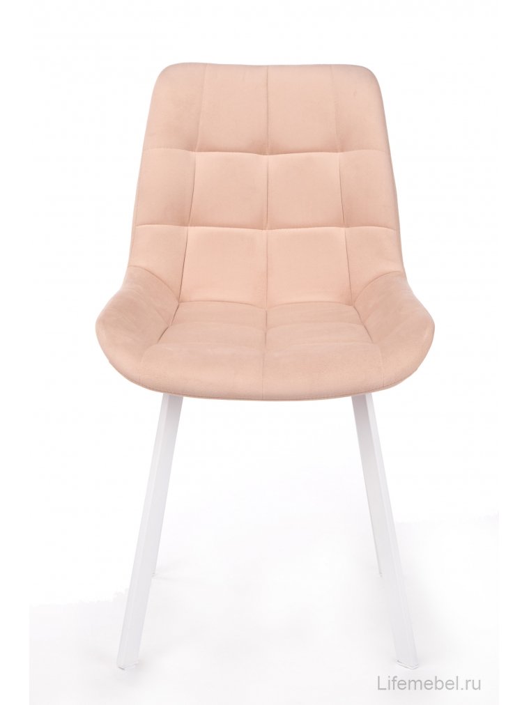 Стул на металлокаркасе Челси П бежевый (zd 210) / белый