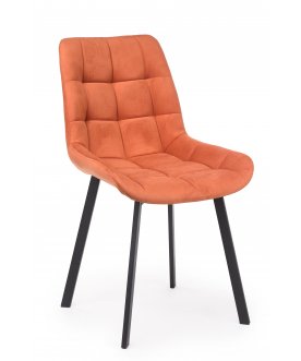 Стул на металлокаркасе Челси П терракотовый (zd 432) / черный