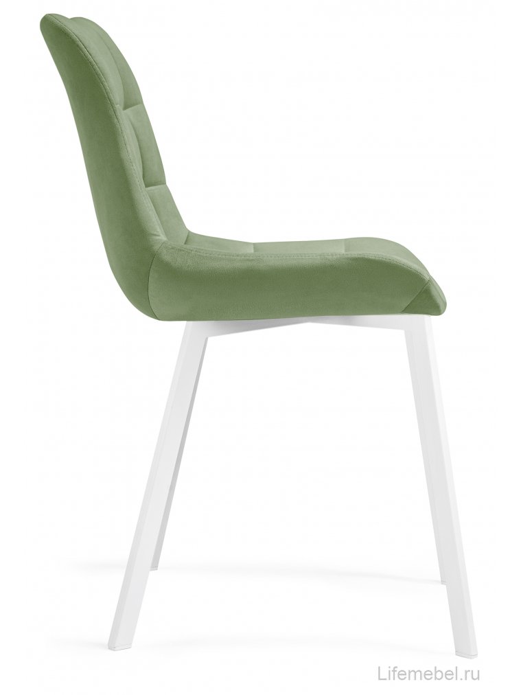 Стул на металлокаркасе Челси зеленый / белый