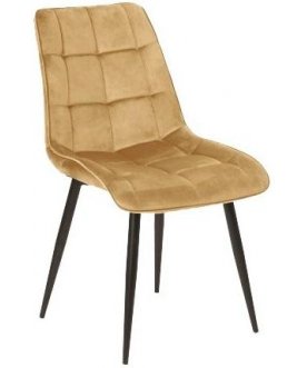 Стул на металлокаркасе Chic Velvet карри / черный