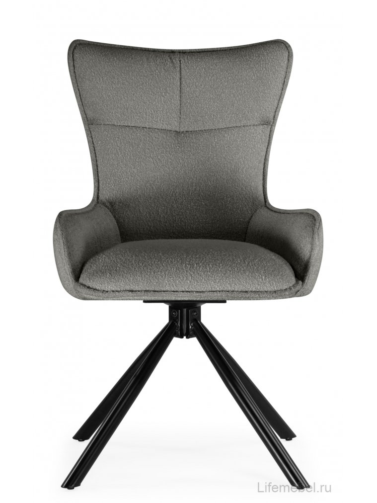 Стул на металлокаркасе Chicago light gray / black legs KD