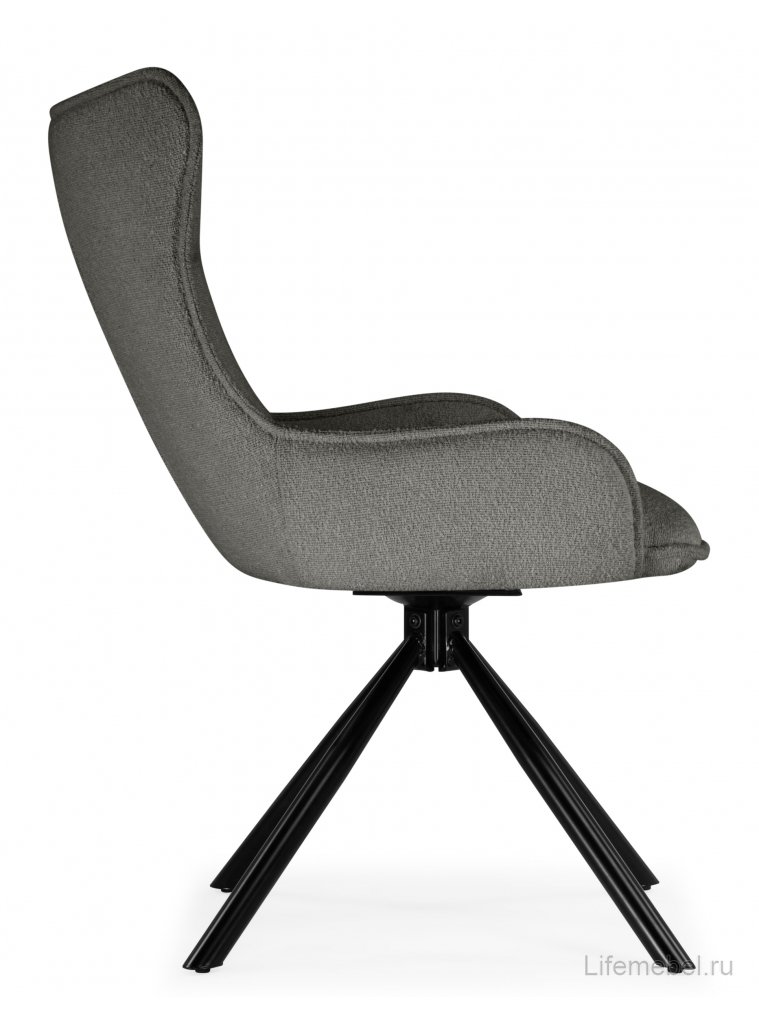 Стул на металлокаркасе Chicago light gray / black legs KD