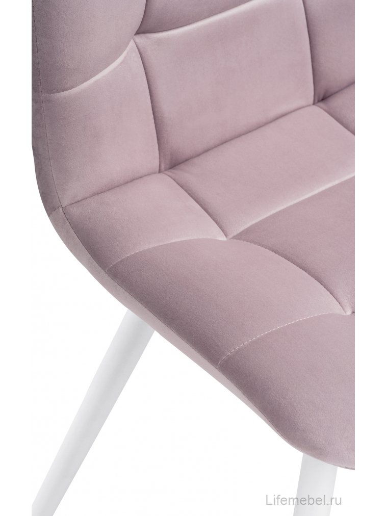 Стул на металлокаркасе Чилли К розовый / белый