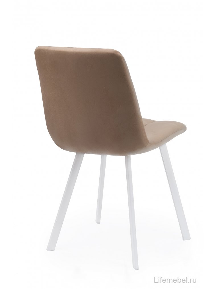 Стул на металлокаркасе Чилли бежевый / белый