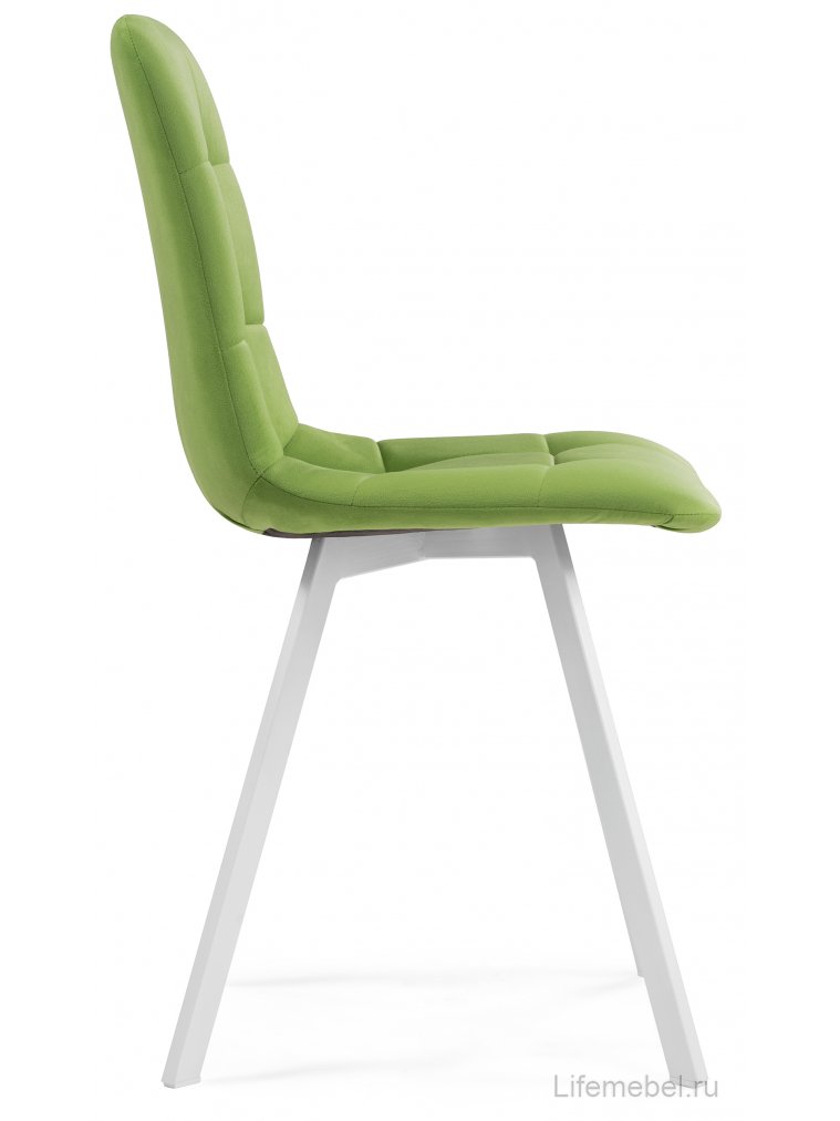Стул на металлокаркасе Чилли светло-зеленый / белый