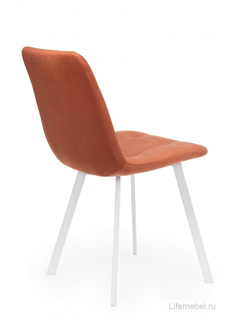 Стул на металлокаркасе Чилли терракотовый / белый