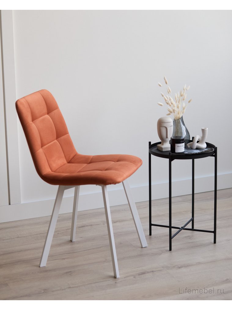 Стул на металлокаркасе Чилли терракотовый / белый