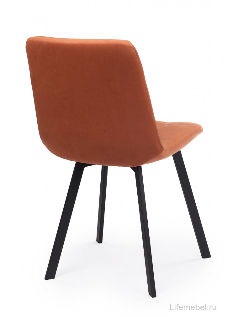 Стул на металлокаркасе Чилли терракотовый / черный