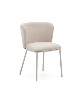 Стул на металлокаркасе Ciselia бежевый шенил