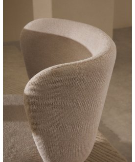 Стул на металлокаркасе Ciselia бежевый шенил