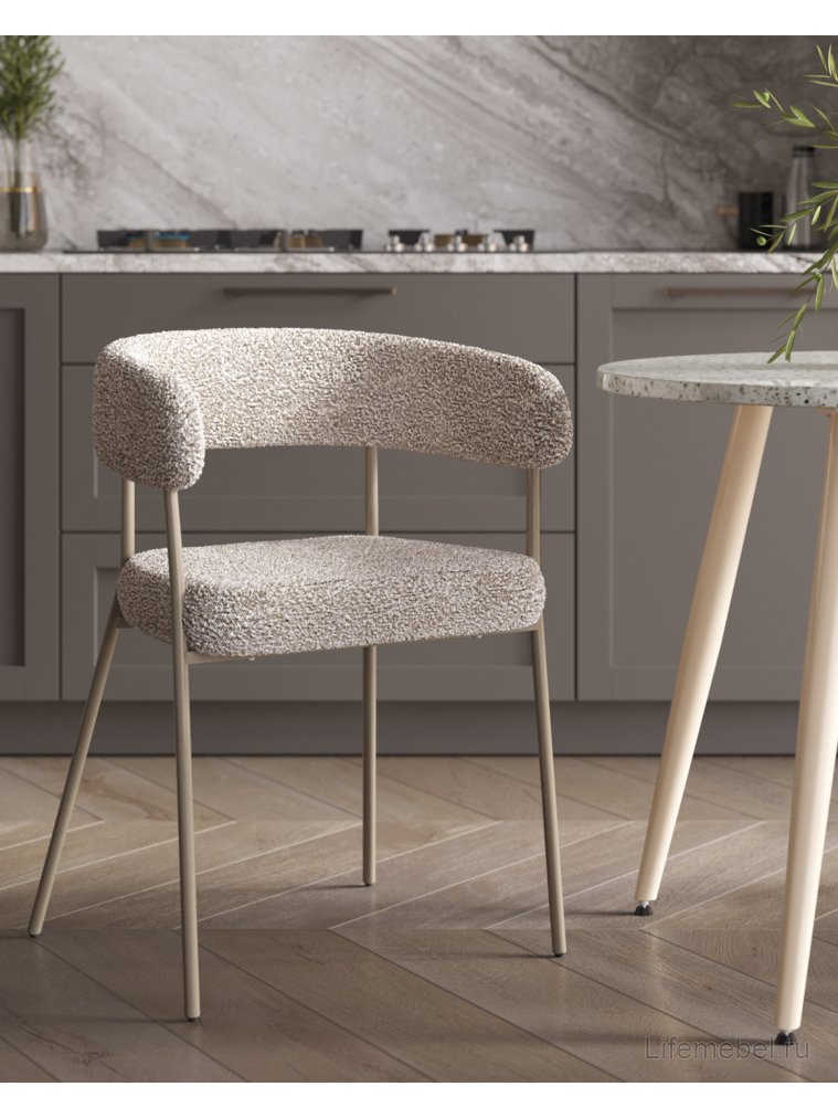 Стул на металлокаркасе Бемби, серый