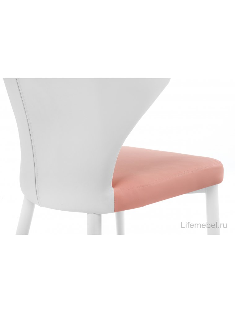 Стул на металлокаркасе Darcy white / pink