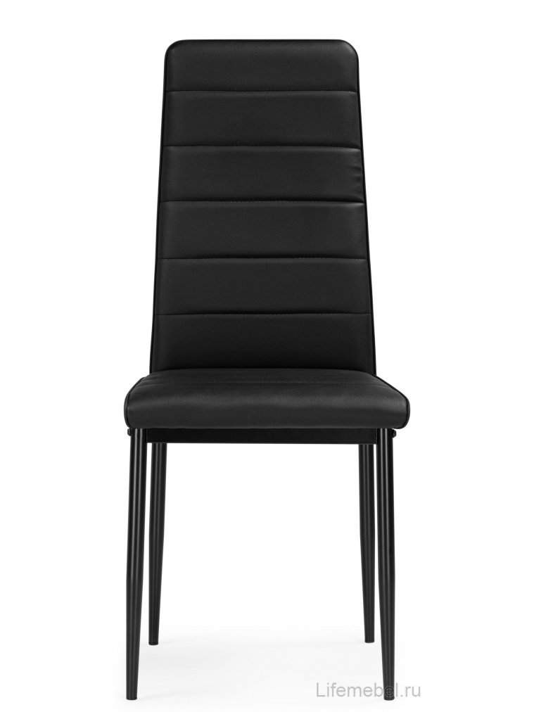Стул на металлокаркасе DC2-001 искусственная кожа черный / черный