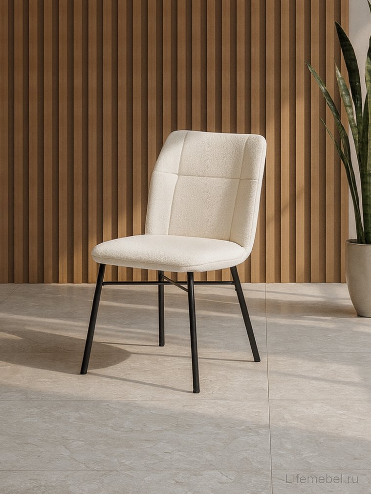 Стул на металлокаркасе Denis beige / black