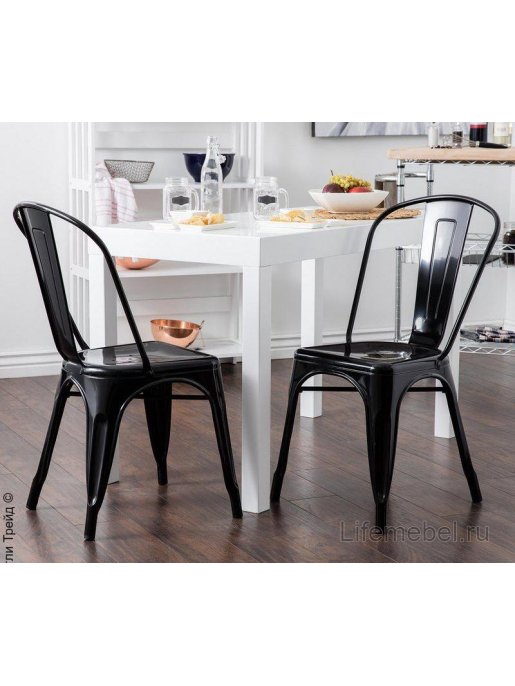 Стул на металлокаркасе N-21 Glossy black