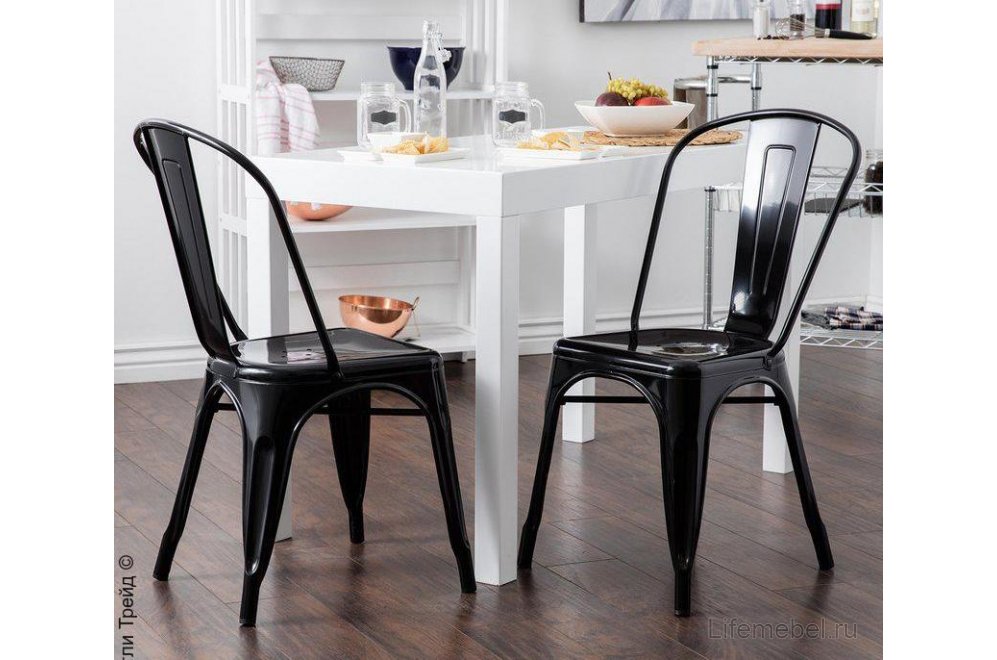 Стул на металлокаркасе N-21 Glossy black