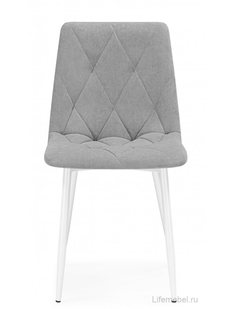 Стул на металлокаркасе Элия светло-серый / белый