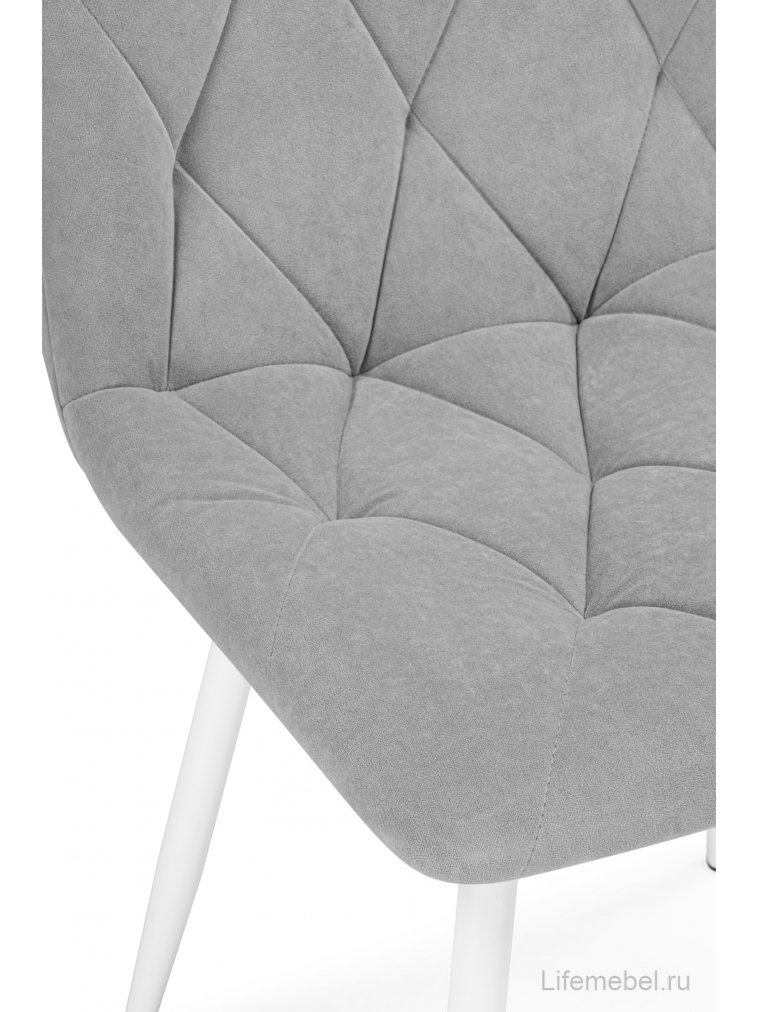 Стул на металлокаркасе Элия светло-серый / белый