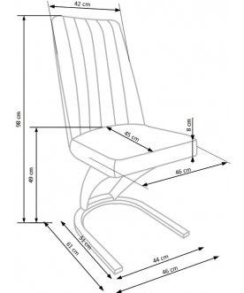 Стул на металлокаркасе K338