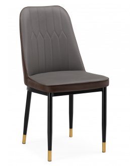 Стул на металлокаркасе Flor gray / brown / black