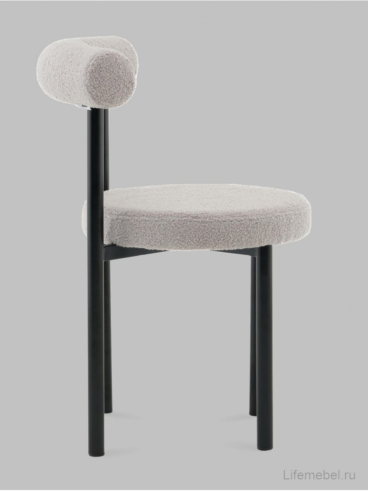 Стул на металлокаркасе Флориан светло-серый / черный