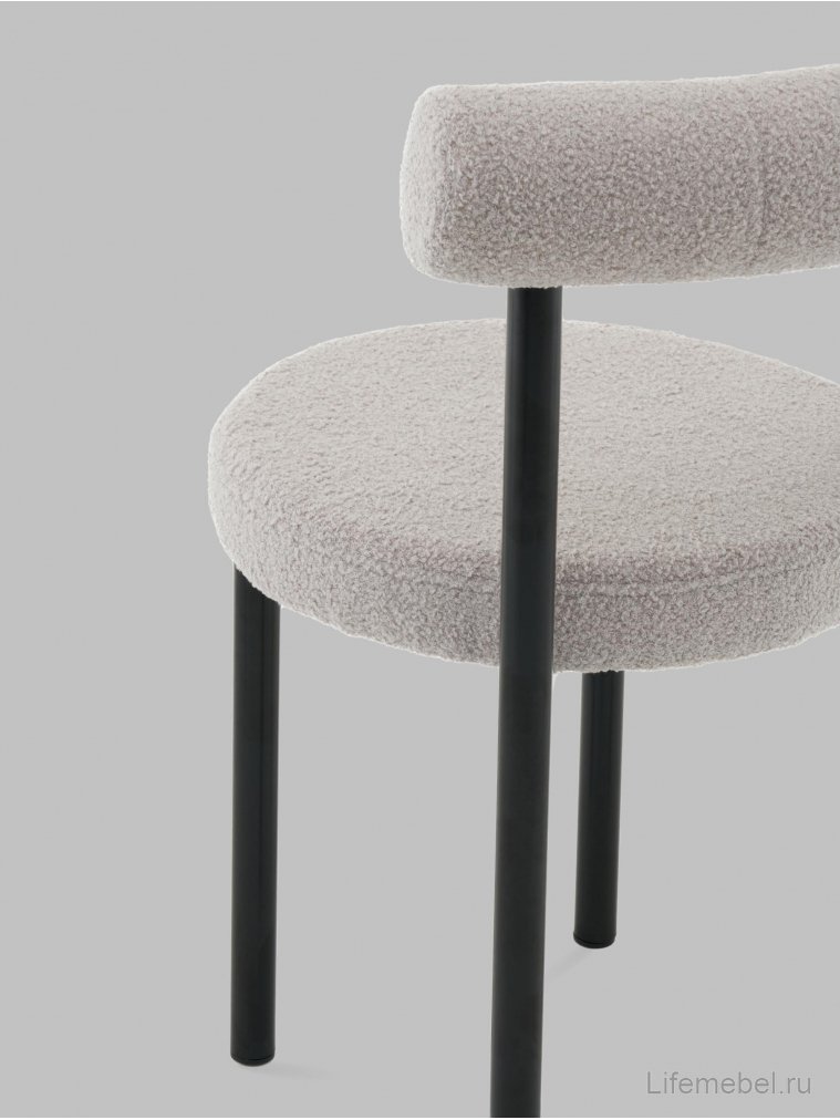 Стул на металлокаркасе Флориан светло-серый / черный