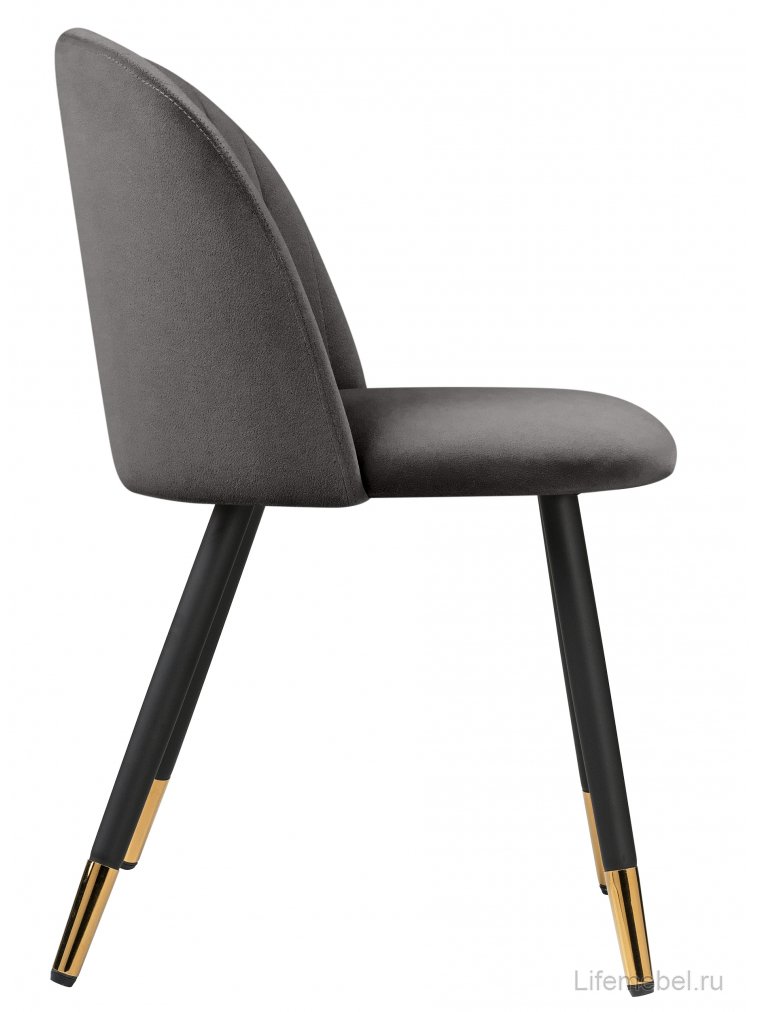 Стул на металлокаркасе Gabi темно-серый / черный / золотой