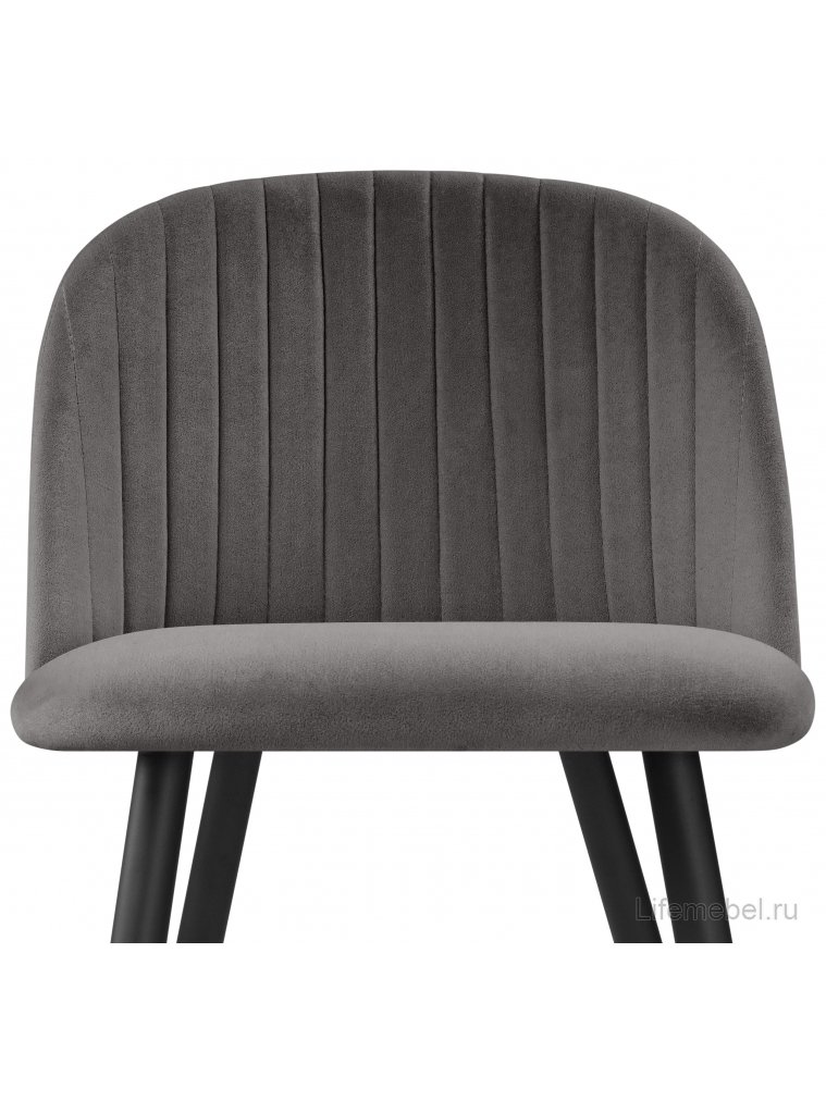 Стул на металлокаркасе Gabi темно-серый / черный / золотой