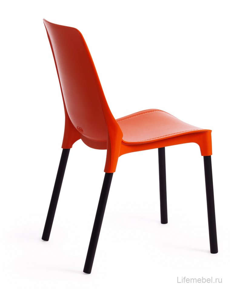 Стул на металлокаркасе Genius оранжевый / черный 1 шт