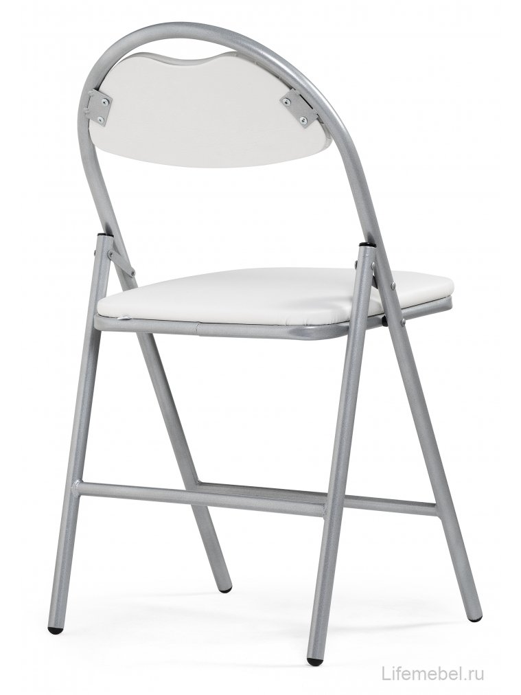 Стул на металлокаркасе Gikat белый полимер / светлый мусс