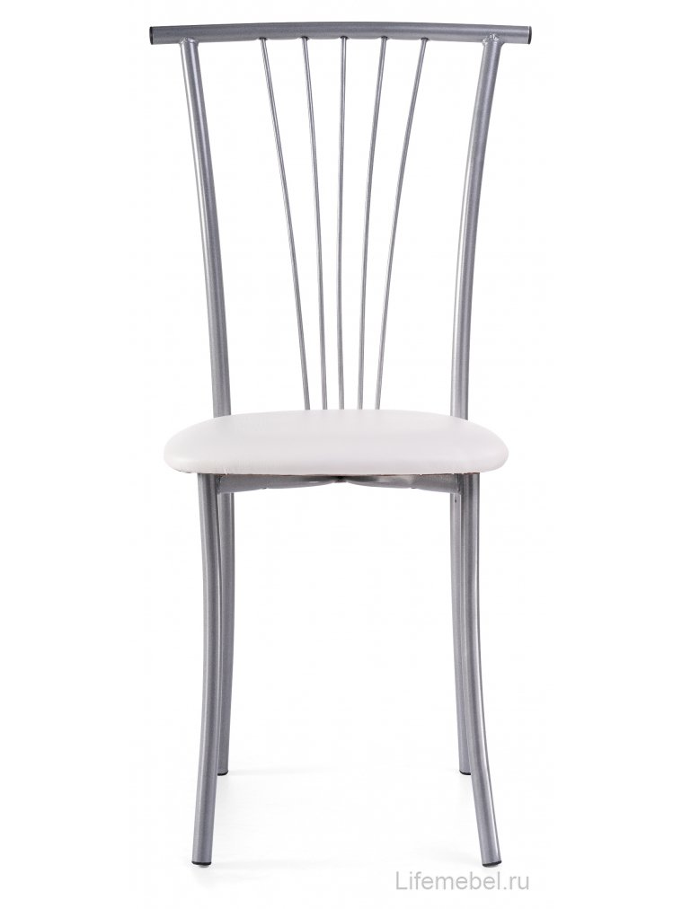 Стул на металлокаркасе Grigori белый полимер / светлый мусс