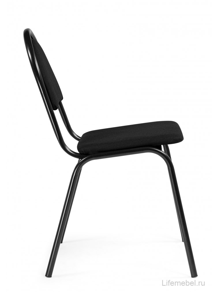 Стул на металлокаркасе Гумер ткань черный / темный мусс