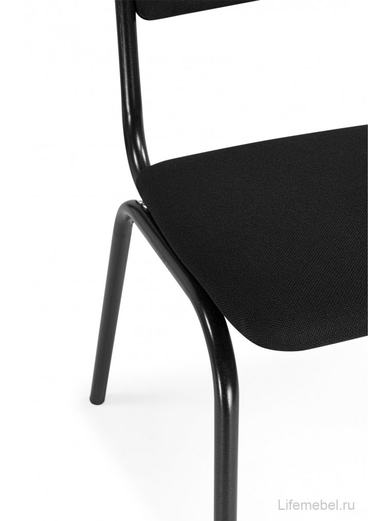 Стул на металлокаркасе Гумер ткань черный / темный мусс