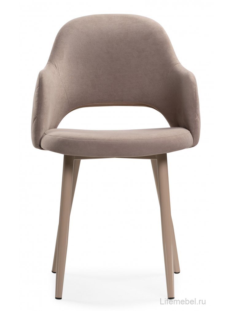 Стул на металлокаркасе Гутрид ромбы сзади капучино