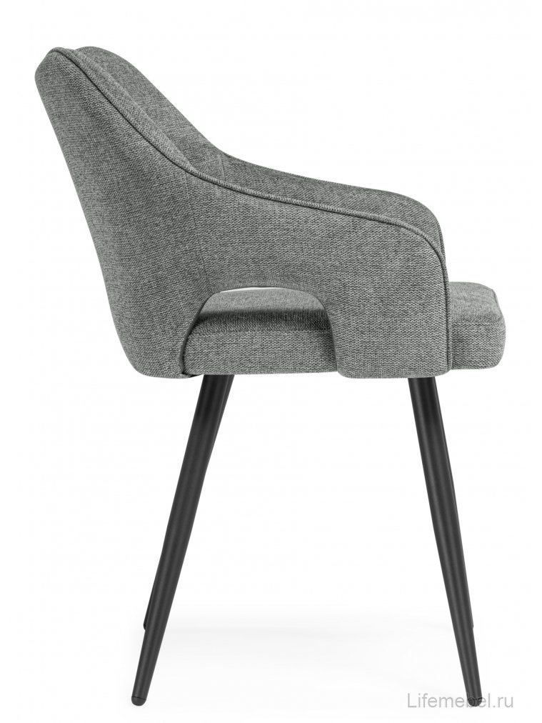 Стул на металлокаркасе Hera dark gray / black