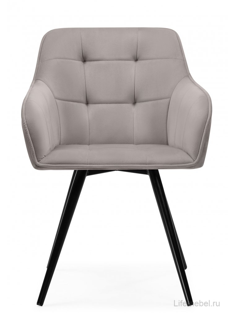 Кресло Идас крутящееся серый / черный глянец